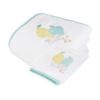 Aldi  Lemon Hooded Baby Towel & Mitt