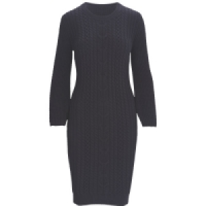 Aldi  Ladies Black Cable Knitted Dress