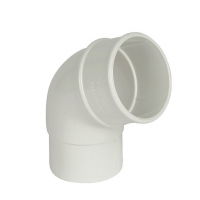 Wickes  FloPlast RB2W Round Line Downpipe Offset Bend - White 112.5 