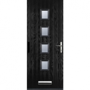 Euramax 4 Square Black Left Hand Composite Door 880mm x 2100 £720.00