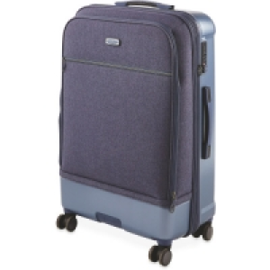 Large Blue Hybrid Suitcase
