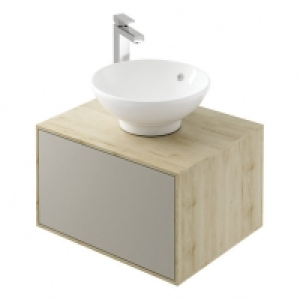 Wickes Eli Oak & Stone Grey Wall Hung Unit - 600 mm £366.00