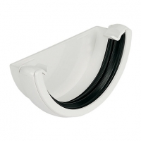 Wickes  FloPlast RE1W Round Line Gutter External Stopend - White