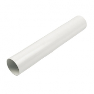 Wickes  FloPlast RP2.5W Round Line Downpipe - White 68mm x 2.5m