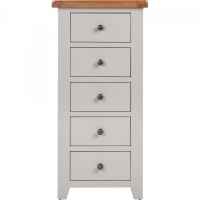 JTF  Chatsworth Grey 5 Drawer Tall Chest of Drawers