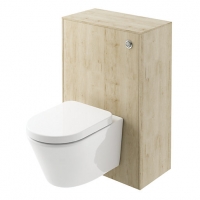 Wickes  Wickes Eli Oak Wall Hung Toilet Unit - 600 mm