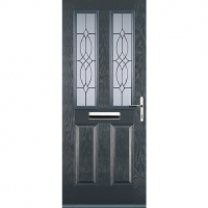 Euramax 2 Panel 2 Square Grey Left Hand Composite Door 840mm &pound;800.00