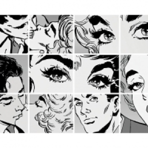 ohpopsi Black & White Pop Art Wall Mural - XL 3.5m (W) x 2.8 £80.00