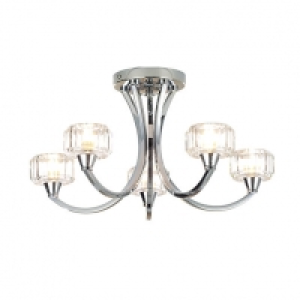 Spa Octans 5 Light Chrome Bathroom Semi-flush Ceiling Light  £100.00