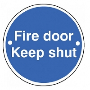 Wickes FD118 Fire Door Keep Shut Safety Sign - 70mm PVC £3.99