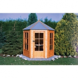Shire 7 x 6 ft Gazebo Style Apex Dip Treated Six Sided Summe £585.00