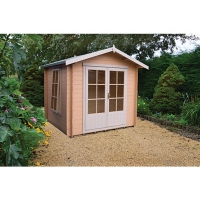 Wickes  Shire 10 x 10 ft Barnsdale Double Door Log Cabin with Assemb