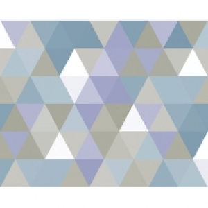 ohpopsi Multi Coloured Geometric Triangles Wall Mural - L 3m £60.00