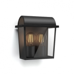 Philips Outdoor Black Harvest Wall Lantern - 42W &pound;44.99