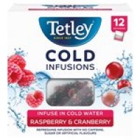 Morrisons  Tetley Cold Infusions Raspberry & Cranberry 12 Infusers