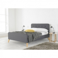 JTF  Rene Grey Double Bed Frame and Mattress