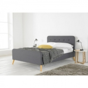 JTF  Rene Grey King Bed Frame and Mattress