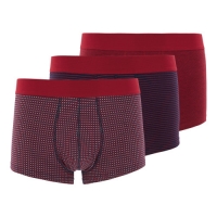 Aldi  Mens 3 Pack Red/Navy Hipsters