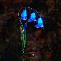 QDStores  Bright Garden Solar Bluebell Solar Flower Stake