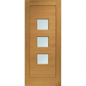 XL Turin Exteranl Oak Right Handed Fully Finished Door Set 2