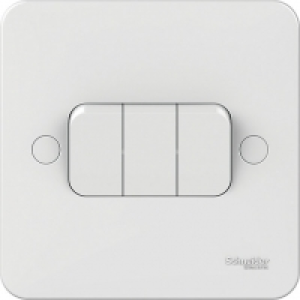 Lisse 3 Gang 2 Way Switch - White £3.51