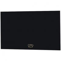 Wickes  Rangemaster Classic Splashback - Black & Brass Gloss 900mm