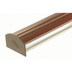 Aluminium Glazing Bar Base and PVC Cap - Brown 6m £46.00