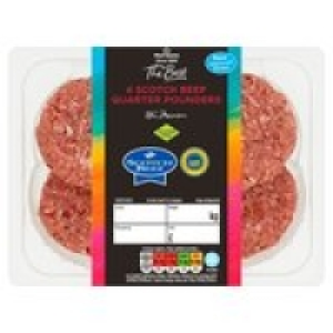 Morrisons The Best 4 Scotch Beef Quarter Pounders £3.00