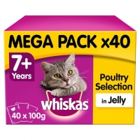 Tesco  Whiskas 7+ Senior Poultry Selection In Jelly 40X100g