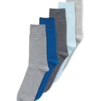 Aldi  Mens Blue/Grey Socks 5 Pack