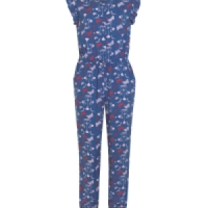 Childrens Navy Flower Jumpsuit