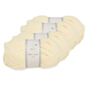 Aldi  So Crafty Lemon Baby Yarn 4 Pack