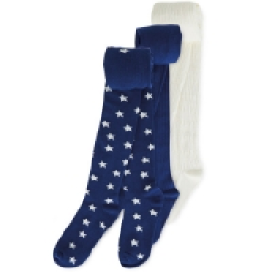 Aldi  Kids Navy Winter Tights 3 Pack