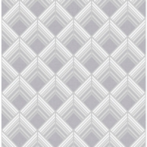 Wickes  Boutique Trifina Geo Silver Decorative Wallpaper - 10m