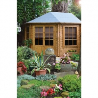 Wickes  Shire 10 x 10 ft Ardcastle Double Door Log Cabin with Assemb