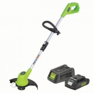 Greenworks G24LT30 Trimmer with 2AH Battery & Charger