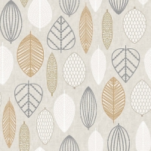 Superfresco Easy Scandi Leaf Wallpaper Copper - 10m £16.00