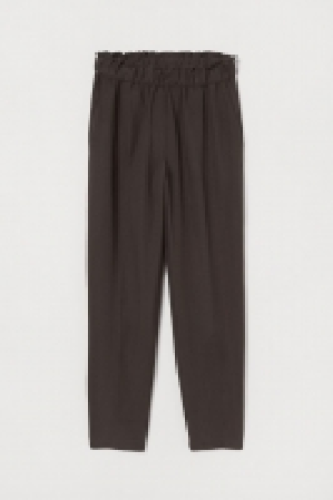 HM   Pull-on linen-blend trousers