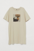 HM   T-shirt dress with a motif