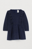 HM   Jacquard-knit flounced dress