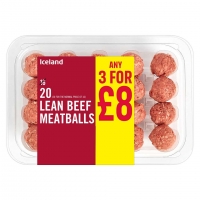 Iceland  Iceland 20 Lean Beef Meatballs 380g