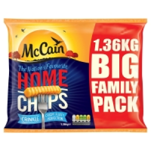 McCain Home Chips Crinkle 1.36kg £2.49
