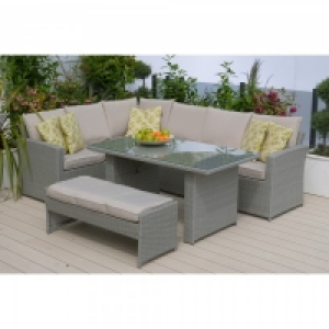 JTF  Harbo Fanwell Rattan Garden Corner Dining Set