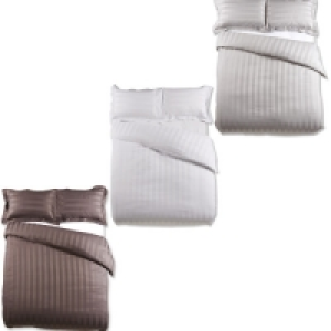 Aldi  Striped King Sateen Duvet Set