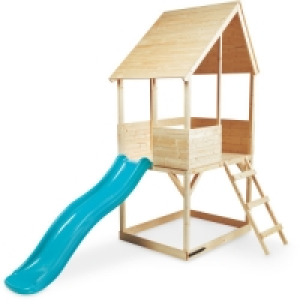 Kids Wooden Playhouse With Slide