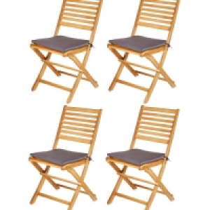 Wooden Garden Chairs 4 Pack
