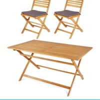 Aldi  Wooden Garden Table With 4 Chairs