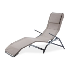 Taupe Reclining Sunlounger