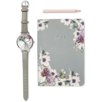 Aldi  Ladies Floral Watch & Notebook Set