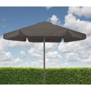 QDStores  Croft Light Grey 2.2m Aluminium Tilt Outdoor Garden Parasol